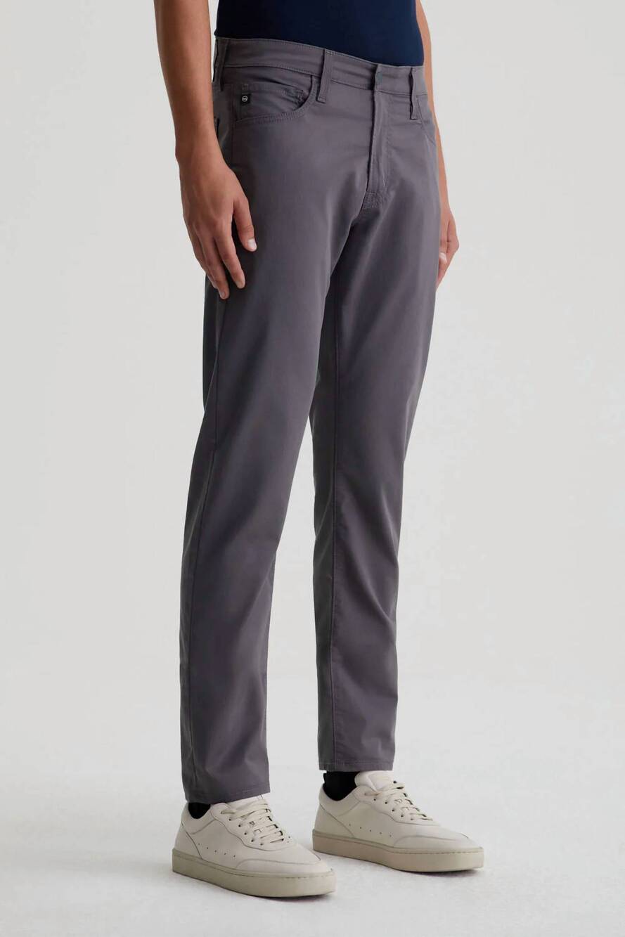 NEW AG JEANS tellis airluxe sateen straight leg pants in folkestone grey